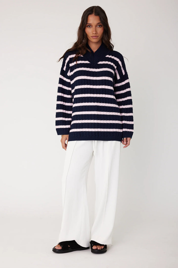 Sonny Knit - Navy Stripe