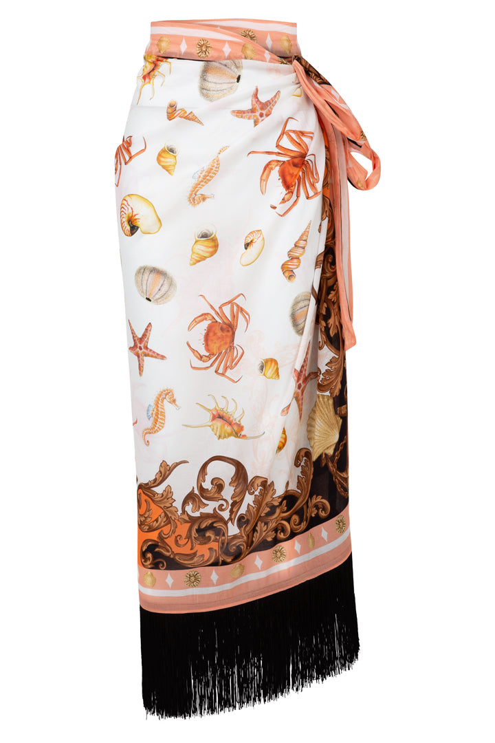Soak Up The Sun Skirt- Pink Black Shells