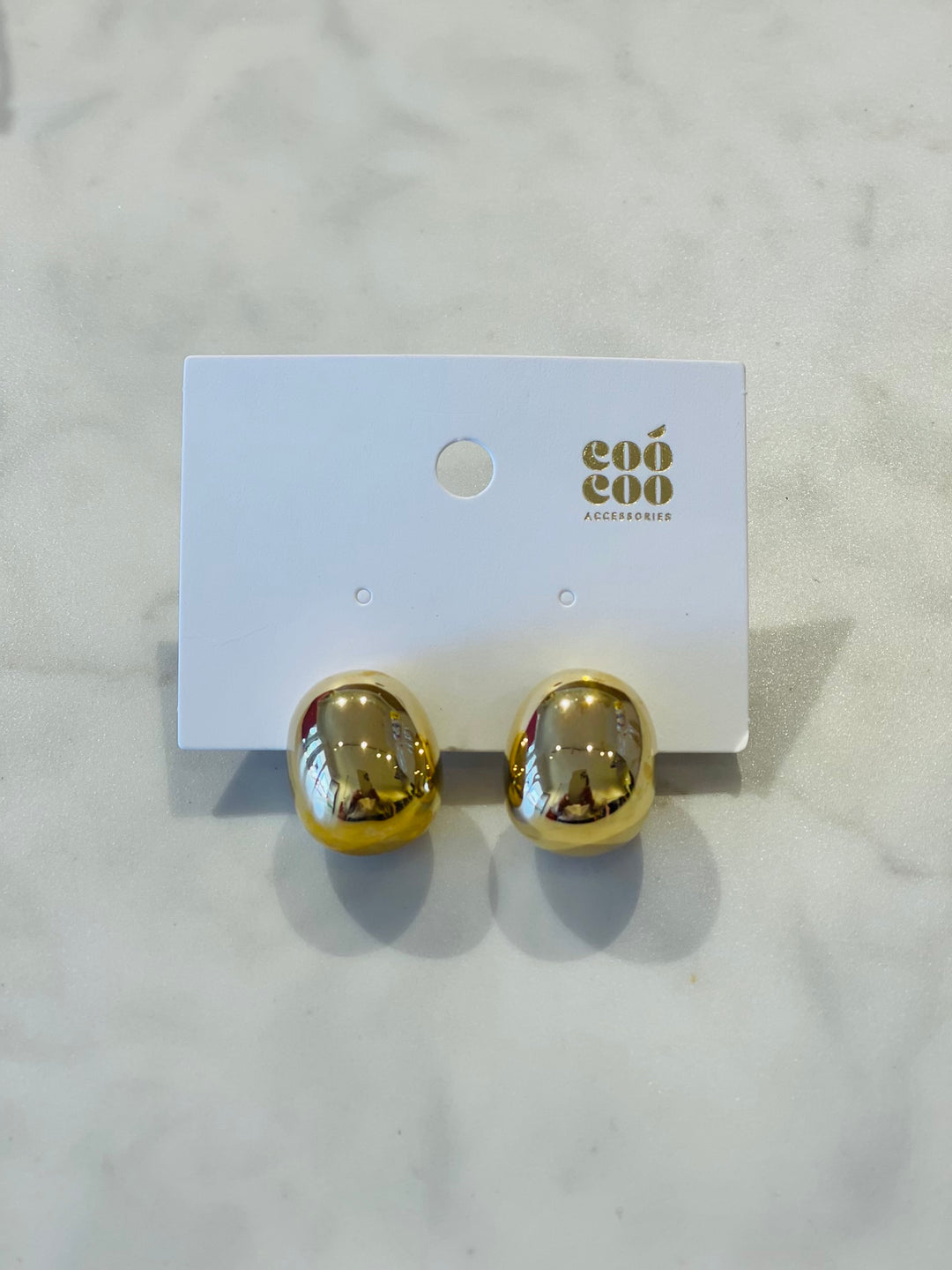 Large Nugget Studs - Gold