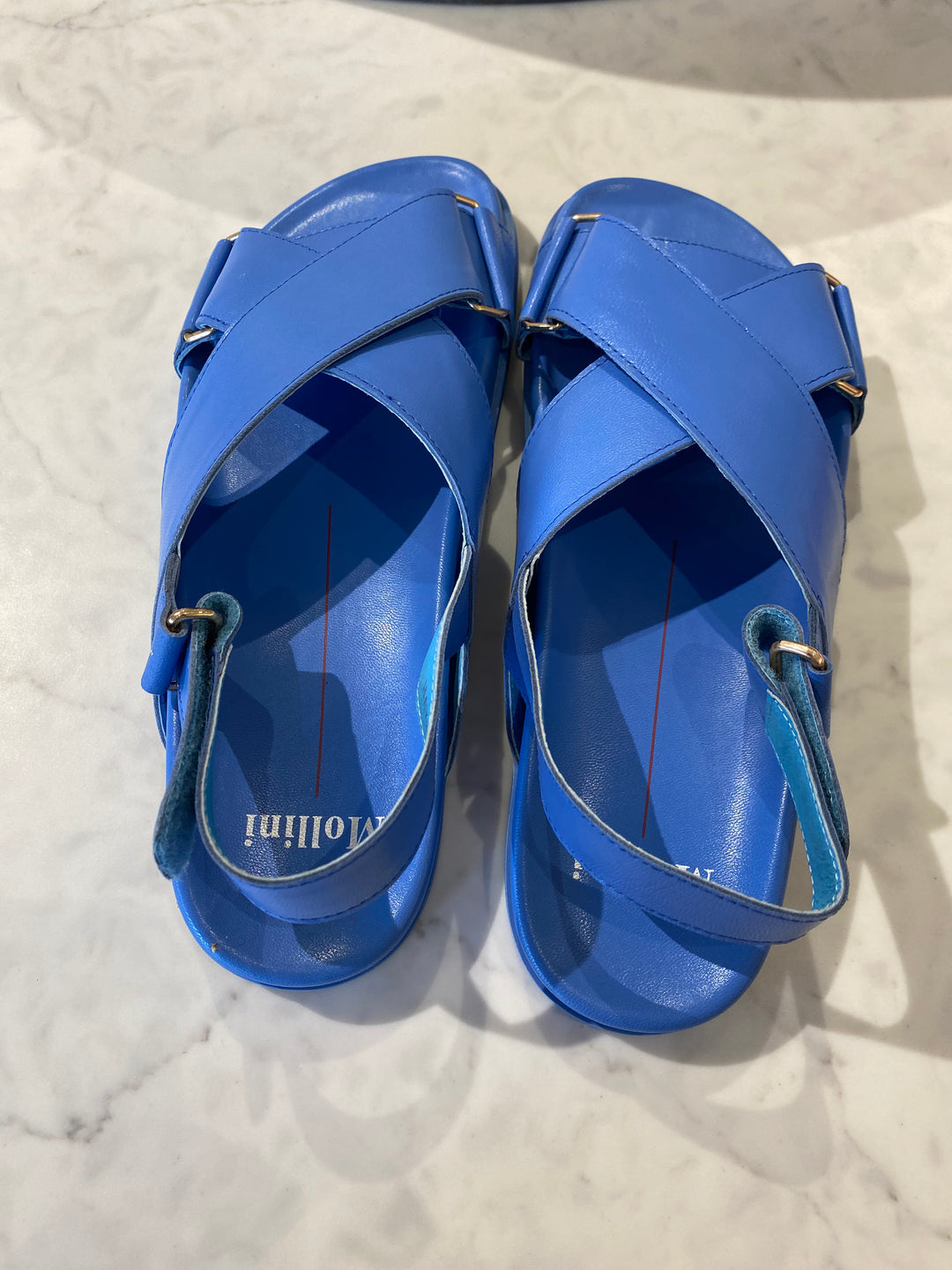 Haylow Leather Sandals - Blue
