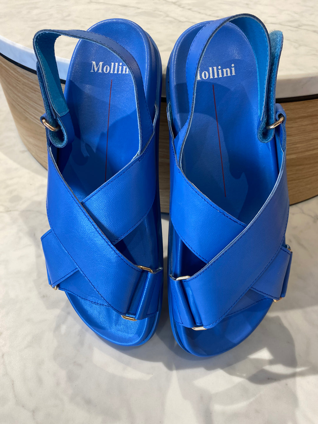 Haylow Leather Sandals - Blue