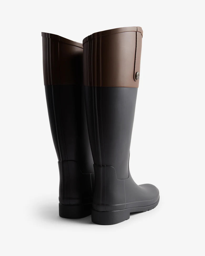 Women’s Refined Riding Boot Mid Sheen - Black/Bolt Brown