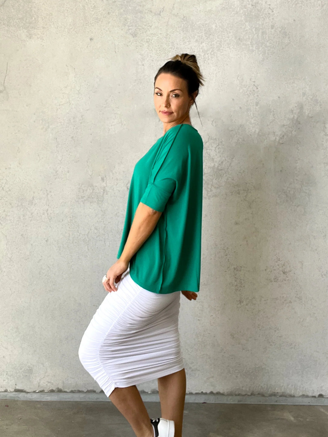 Stella Slouch Tee - Emerald Green