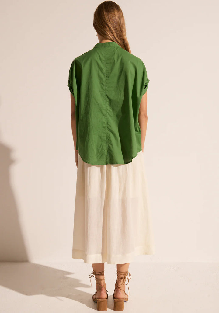 Gabi Rolled Sleeve Shirt - Green