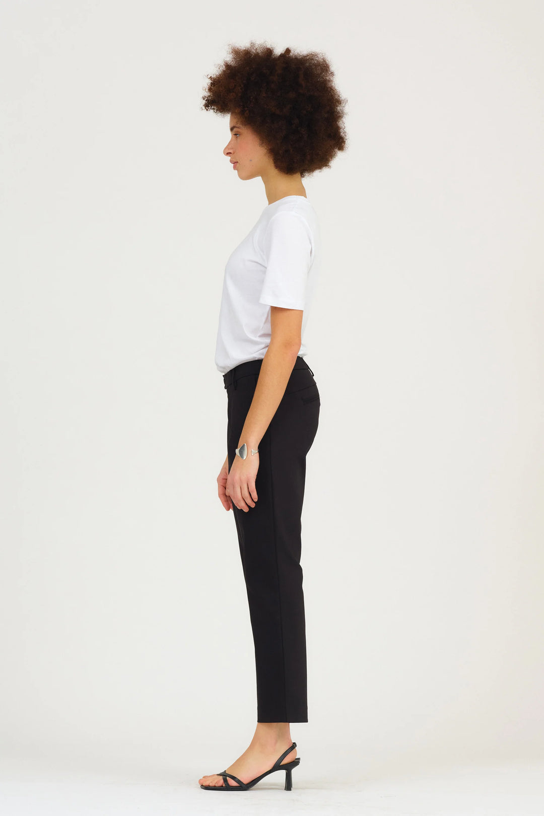 Alice Cropped Flare Pants - Black
