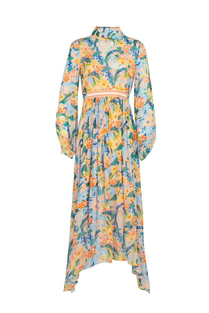 Living The High Life Dress - Peach Floral