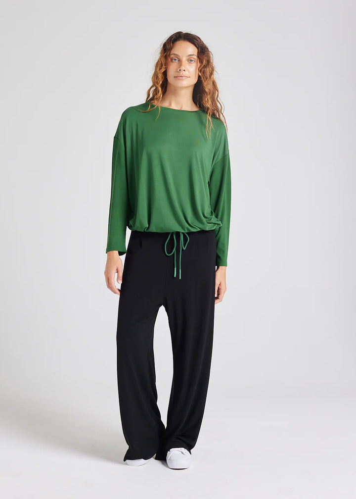 Lady Drawstring Sweat - Forest Green