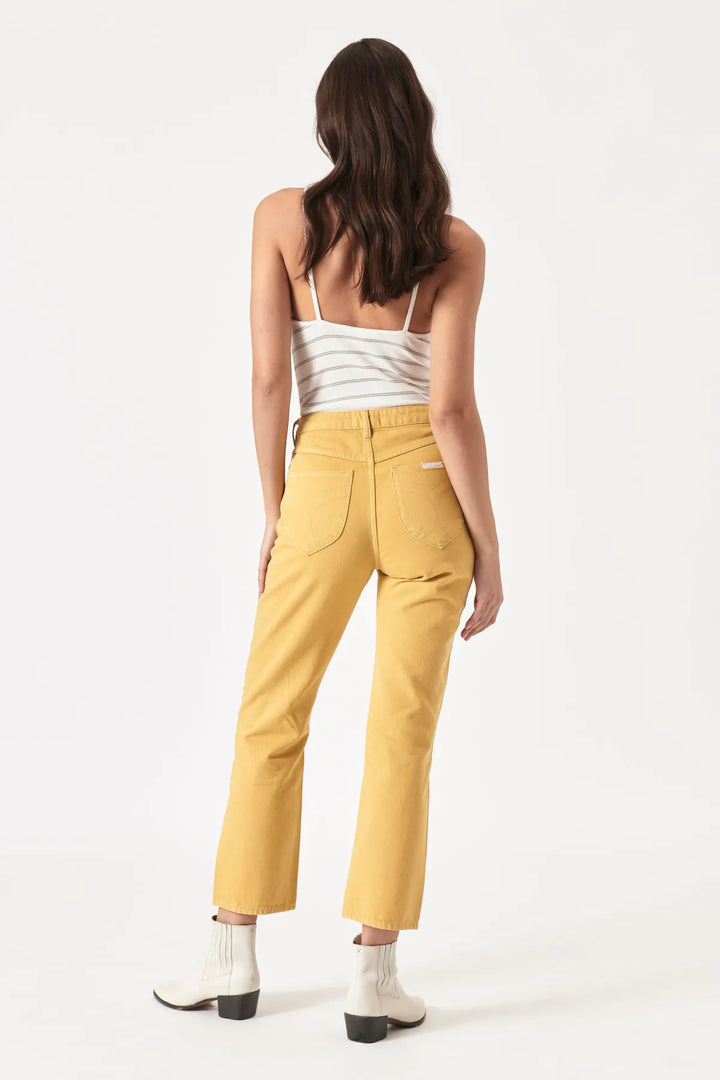 Classic Straight Ankle Jeans - Gold
